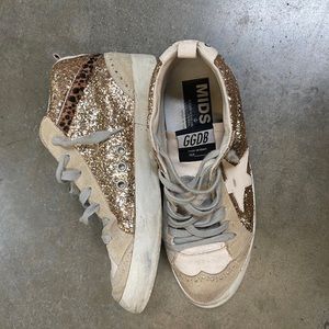 Size 38 Golden Goose Midstar - Gold glitter
